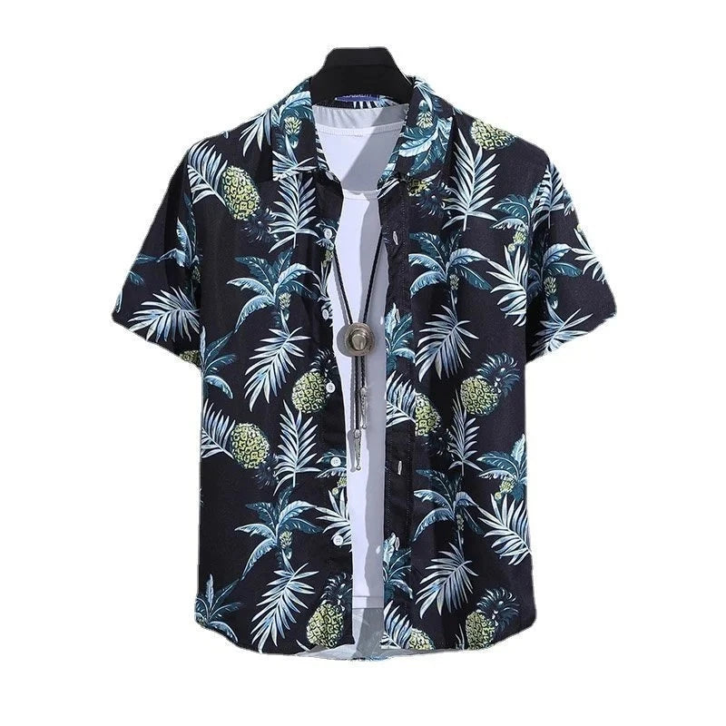 Printed Beach Polo Shirt